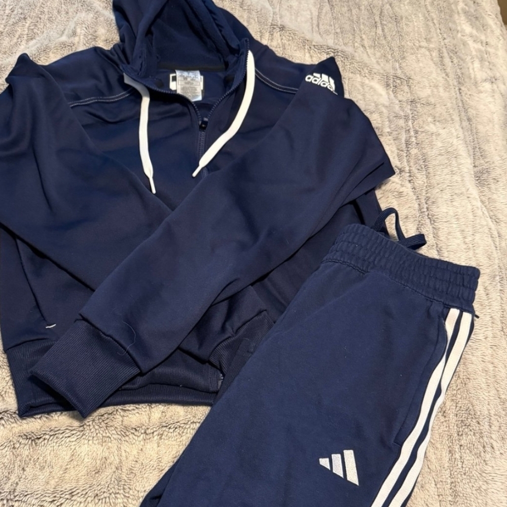 COPY Adidas Officia Set l Loungesuit Sweatset Outfit Joggers Zip Hoodie Like New